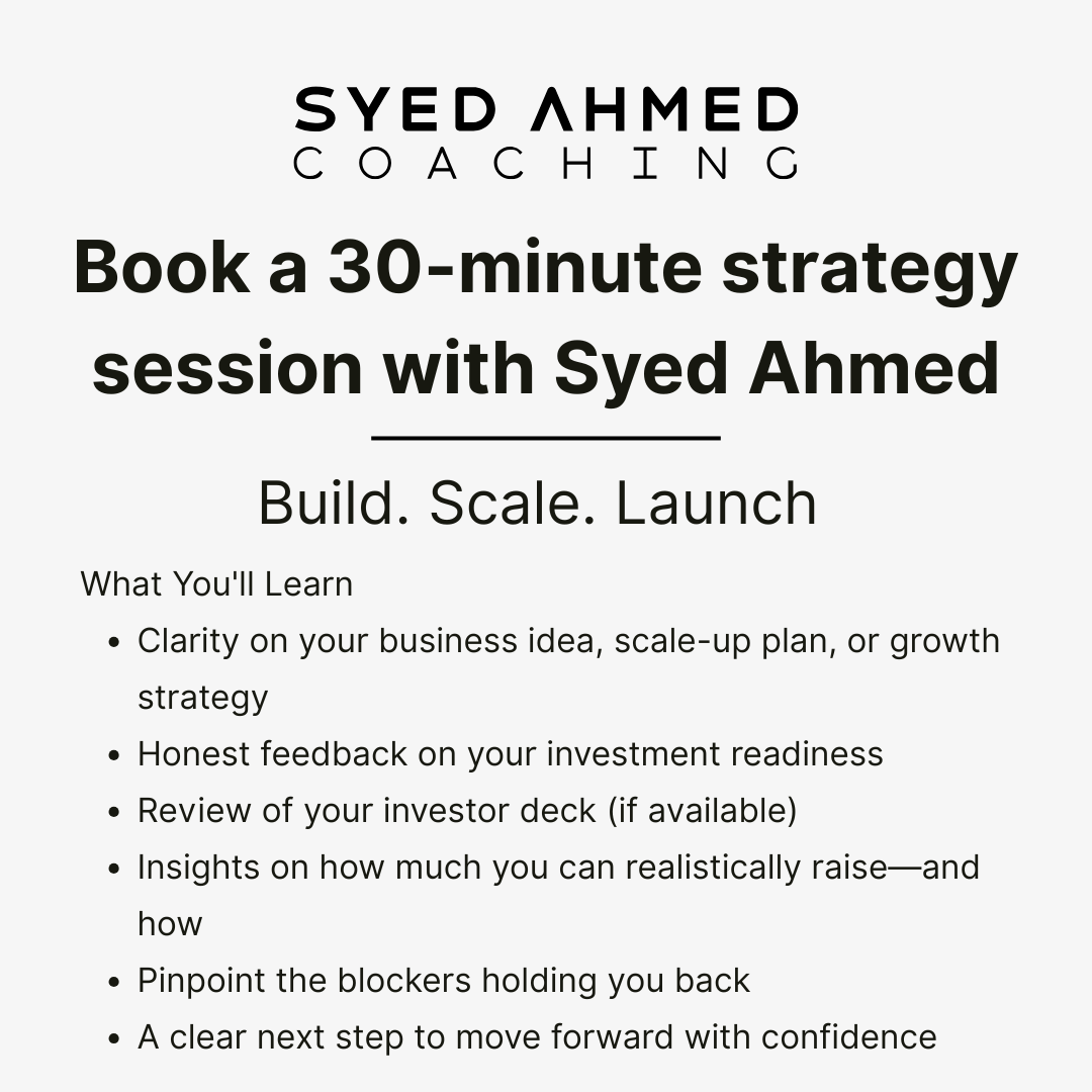 Book a 30-minute strategy session with Syed Ahmed