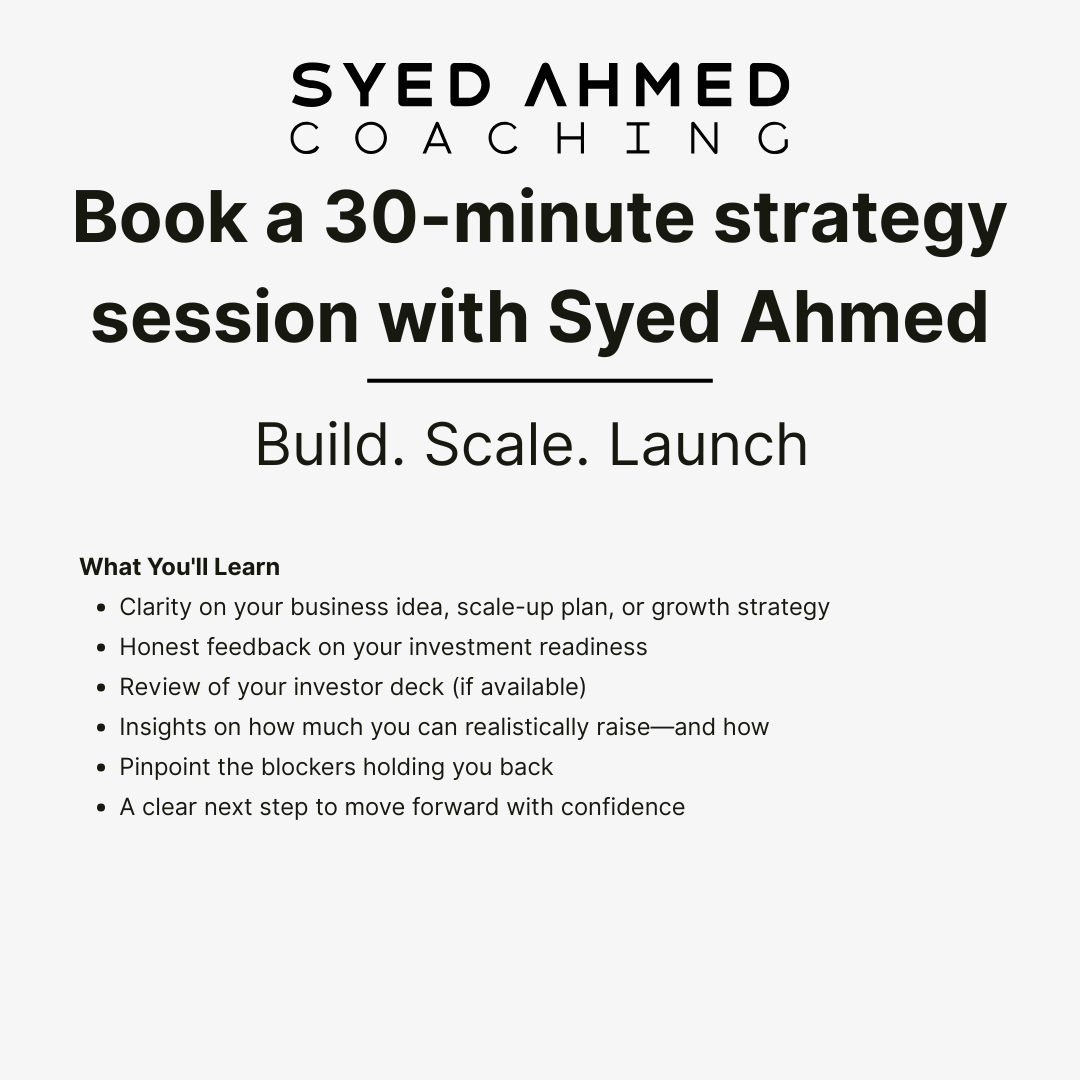 Book a 30-minute strategy session with Syed Ahmed